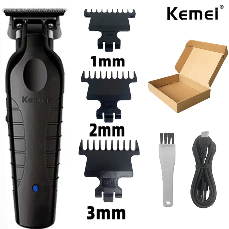 Máquina de Corte Profissional 0mm Kemei® 2299 – Acabamento de Precisão