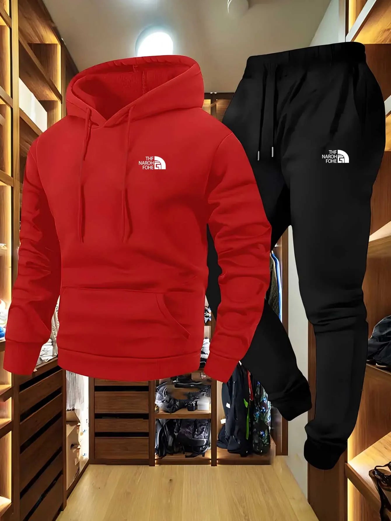 Conjunto Masculino Outono/Inverno – Hoodie com Capuz + Calças Jogger de Bolso | Casual Sport Premium