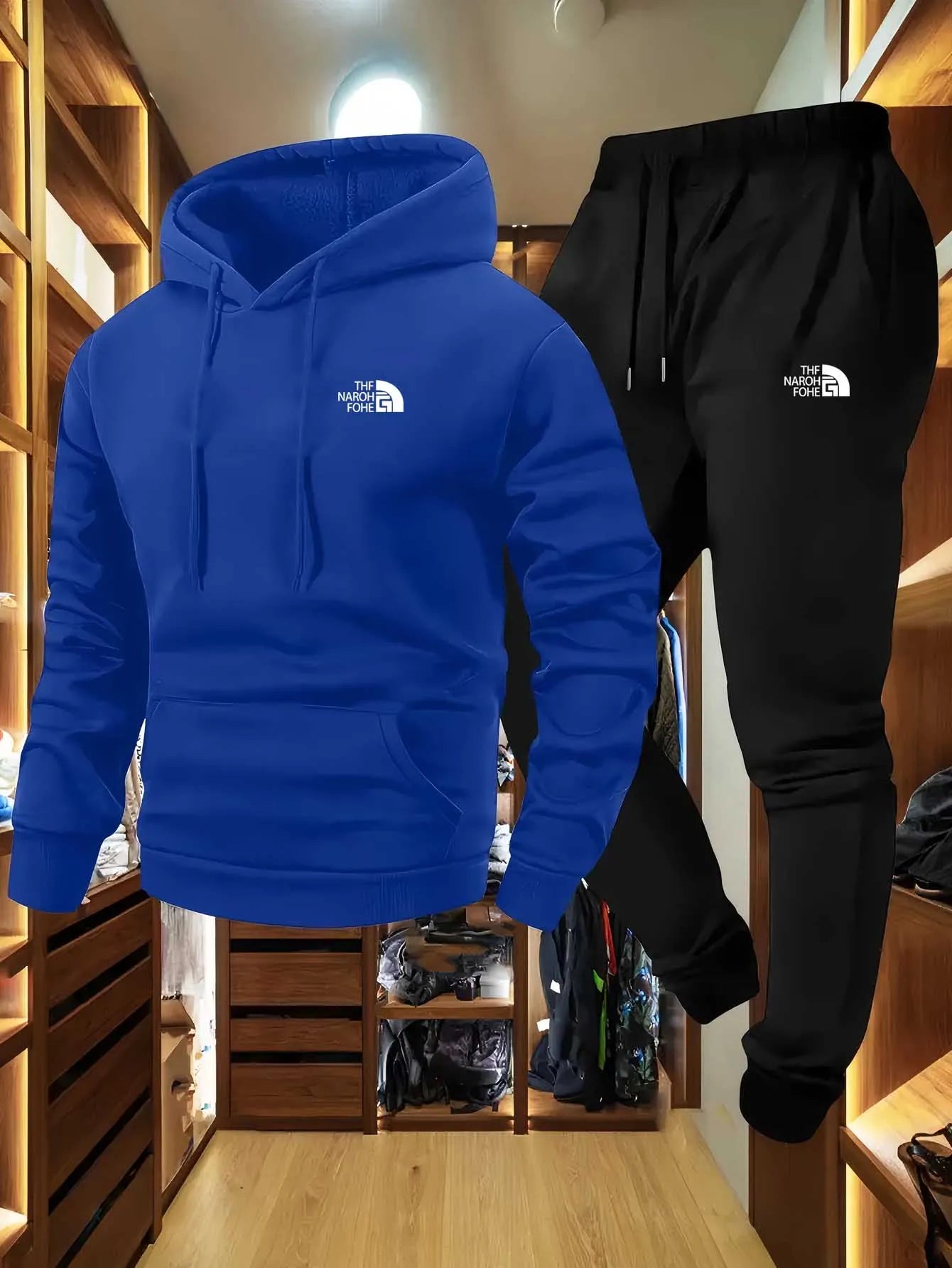 Conjunto Masculino Outono/Inverno – Hoodie com Capuz + Calças Jogger de Bolso | Casual Sport Premium