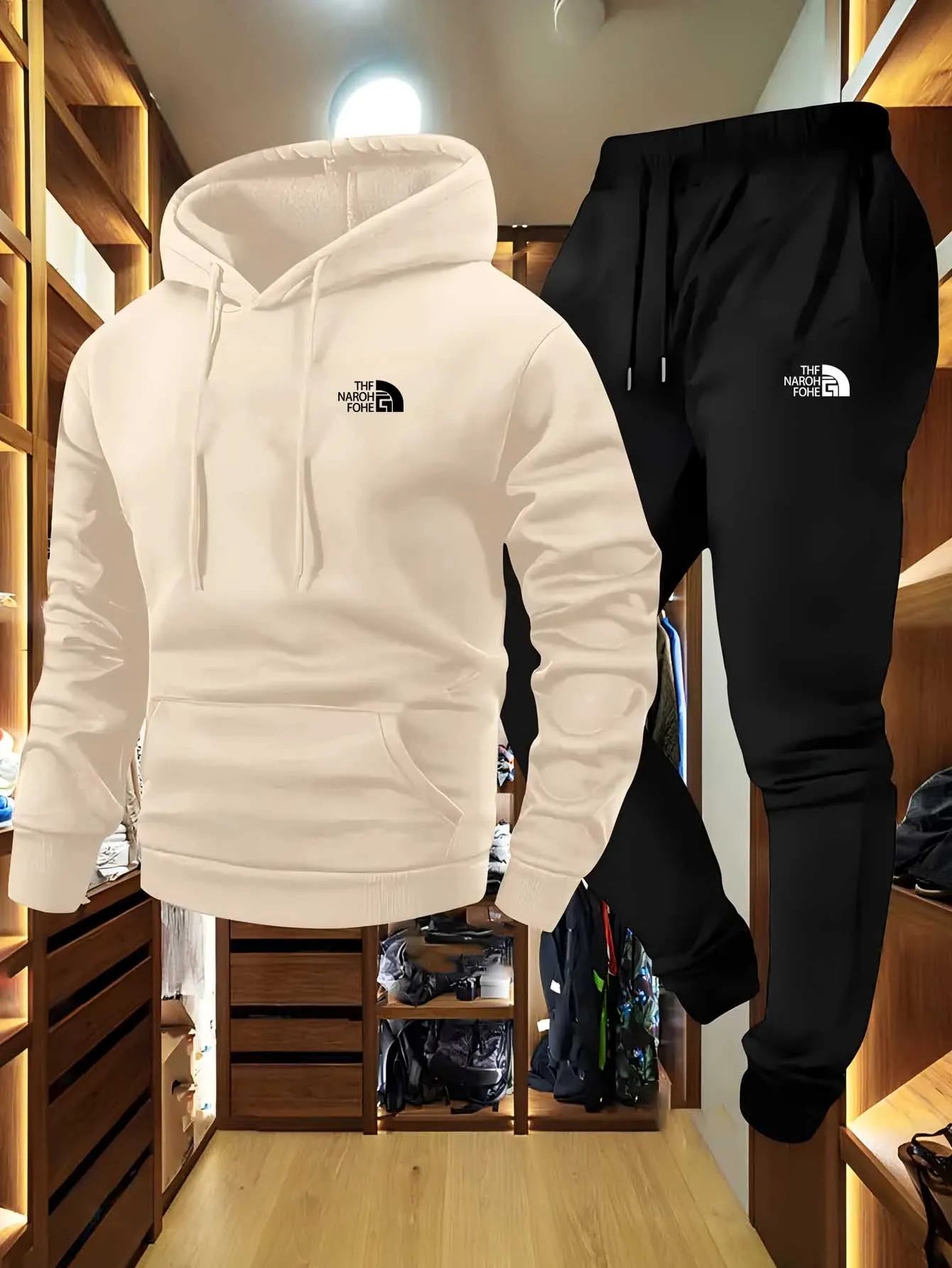 Conjunto Masculino Outono/Inverno – Hoodie com Capuz + Calças Jogger de Bolso | Casual Sport Premium