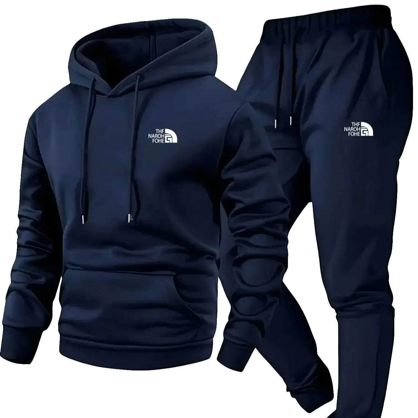 Conjunto Masculino Outono/Inverno – Hoodie com Capuz + Calças Jogger de Bolso | Casual Sport Premium