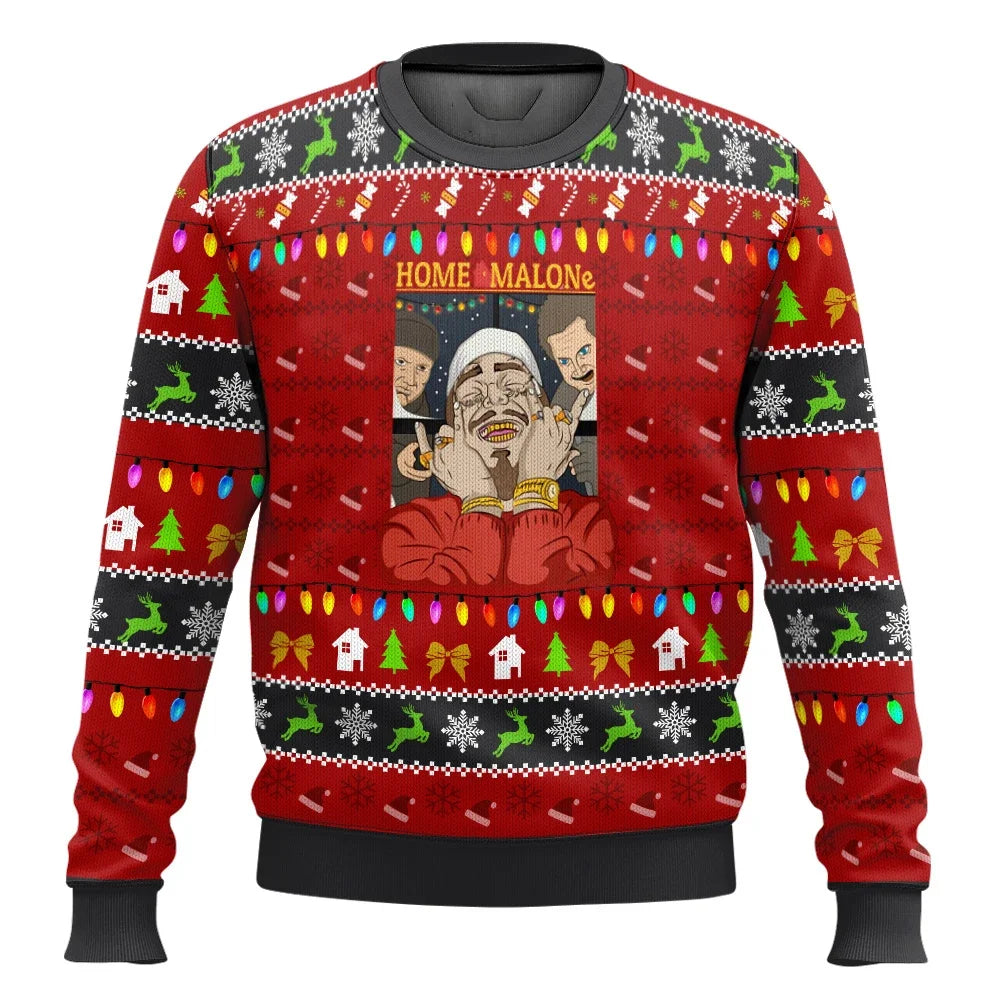 Sweatshirt Natal Inspirada no Clássico “Sozinho em Casa” – Ugly Christmas Sweater com Design Humorístico “KEVIN!!!”